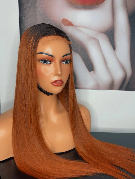 Cheveux lisses longs marron clair