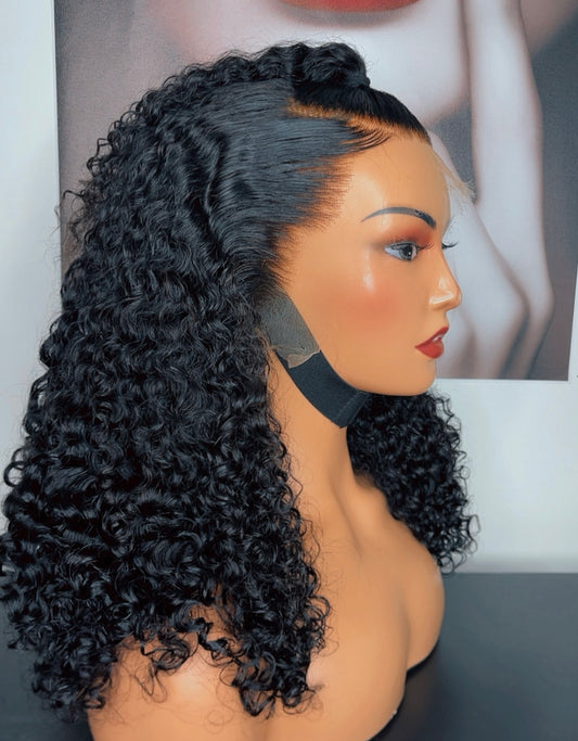 Pixie Curly noir (avec frontale)