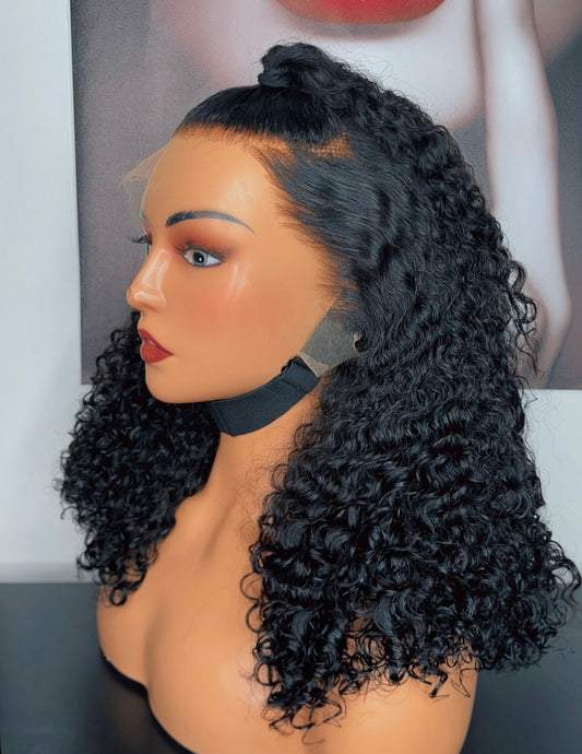Pixie Curly noir (avec frontale)