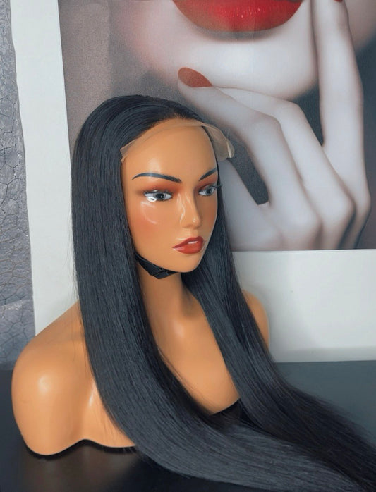 Cheveux lisses longs noirs